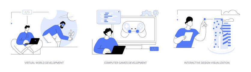 Web programming abstract concept vector illustrations.