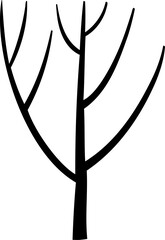 decoration side view tree illustration.