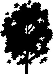 decoration side view tree illustration.