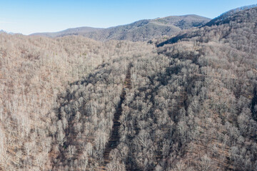 mountain views and land