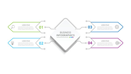 Vector infographic design template with 4 options or steps