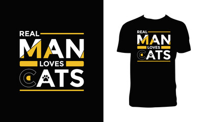 Cat Lover Typographic T Shirt Design 