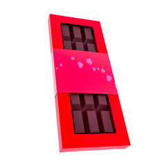 3D Chocolate Boxes Render Valentine's elements