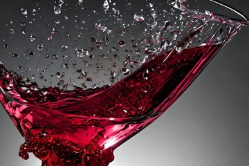 Red wine splash created with generative ai technology
