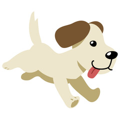 Cartoon running dog for design.
