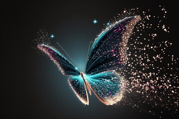 magic butterfly created with Generative AI technology