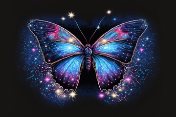 magic butterfly created with Generative AI technology