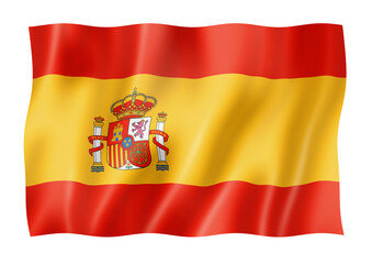 Spanish flag isolated on white
