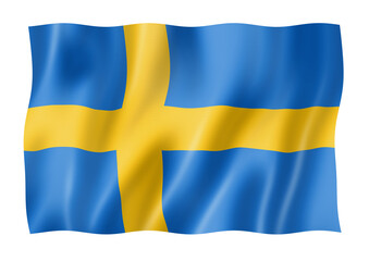 Swedish flag isolated on white