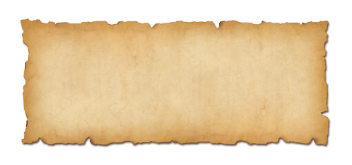 Old paper horizontal banner. Parchment scroll isolated on white with shadow - 563970316