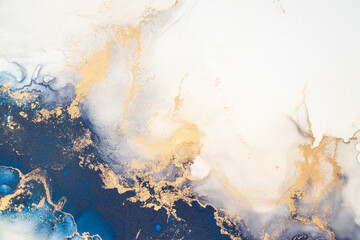 Marble ink abstract art from exquisite original painting for abstract background . Painting was...