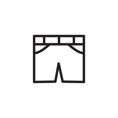 Trouser icon vector logo design template