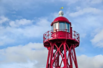 Fotobehang Lighthouse Den Oever, Noord-Holland province, The Netherlands © Holland-PhotostockNL