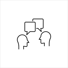 Voice control icon. Speak or talk recognition icon, sound commander or speech dictator head, vector illustration on white background