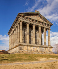 Fototapeta na wymiar Greco-Roman temple in Garni village. Armenia