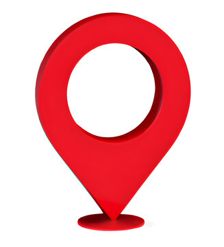 3d Red Map Pointer Pin