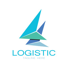 logistics logo icon illustration vector design  distribution symbol  delivery of goods  economy  finance