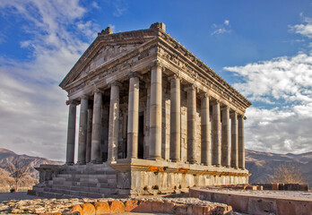Greco-Roman temple in Garni village. Armenia - 563973784