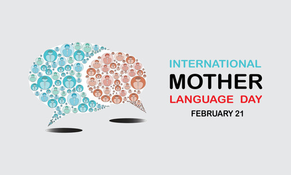 International Mother Language Day banner concept design. Vector illustration
