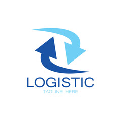 logistics logo icon illustration vector design  distribution symbol  delivery of goods  economy  finance