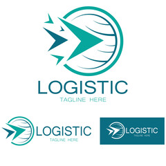 logistics logo icon illustration vector design  distribution symbol  delivery of goods  economy  finance