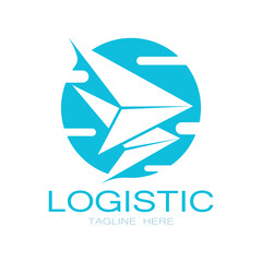logistics logo icon illustration vector design  distribution symbol  delivery of goods  economy  finance