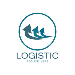 Fototapeta premium logistics logo icon illustration vector design distribution symbol delivery of goods economy finance