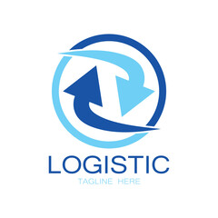 logistics logo icon illustration vector design  distribution symbol  delivery of goods  economy  finance