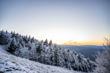 Winter wonderland sunset
