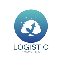 logistics logo icon illustration vector design  distribution symbol  delivery of goods  economy  finance