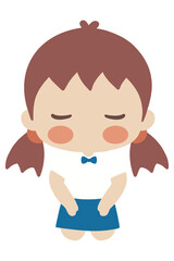 Cute cartoon Boy & Girl Thai student