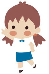 Cute cartoon Boy & Girl Thai student