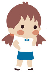 Obraz premium Cute cartoon Boy & Girl Thai student