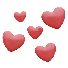 Heart Valentine day 3d element