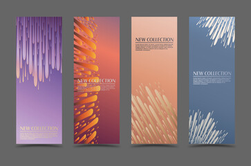 A set of modern unusual designs for covers, banners, posters and creative ideas. Vector layout template for elite and premium design