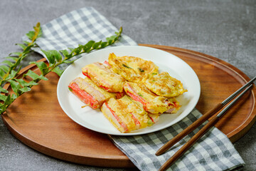 Korean traditional holiday food Meat and Vegetable Skewers