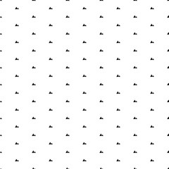 Square seamless background pattern from geometric shapes. The pattern is evenly filled with small black mountains symbols. Vector illustration on white background