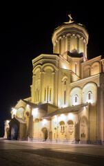 Fototapeta na wymiar Holy Trinity cathedral (Sameba) in Tbilisi. Georgia