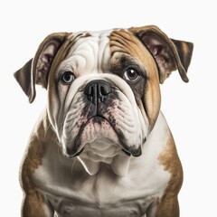 Obraz premium Bulldog's face, Generative AI