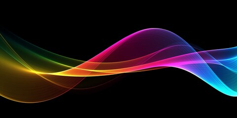 Wave abstract images, color design Abstract colored wave
