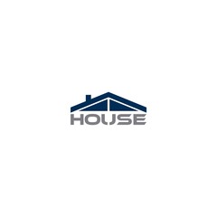 Simple House logo design isolated on white background