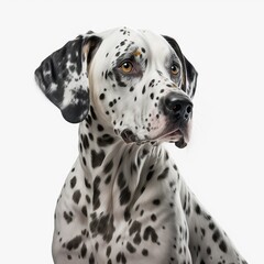 Dalmatian dog portrait, Generative AI