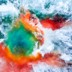 abstract background mixes various colors in the ocean, concept graphic resources, Generative AI