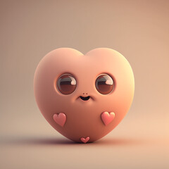 Cute heart character 