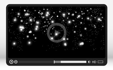 	
Video media player. Interface for web and mobile applications. Vector illustration, EPS10.	

