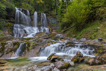 Weissbach Wasserfall bei Inzell, Bayern, Deutschland