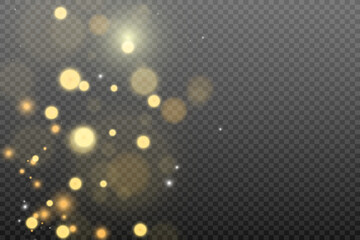 Brilliant gold dust vector shine. Glittering shiny ornaments for background. Vector illustration.
