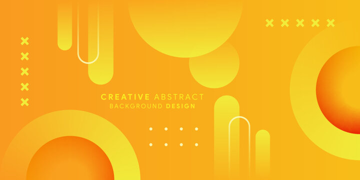 creative idea modern art banner yellow template abstract background design graphic illustration vector