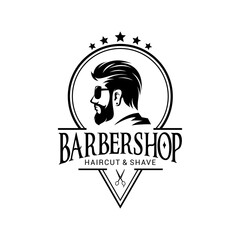 Barber Shop Logo Vector Template