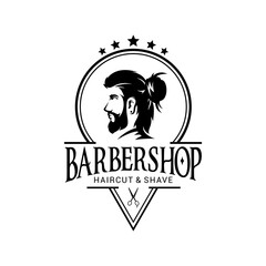 Barber Shop Logo Vector Template